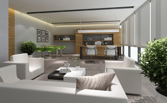 现代化的办公室装修