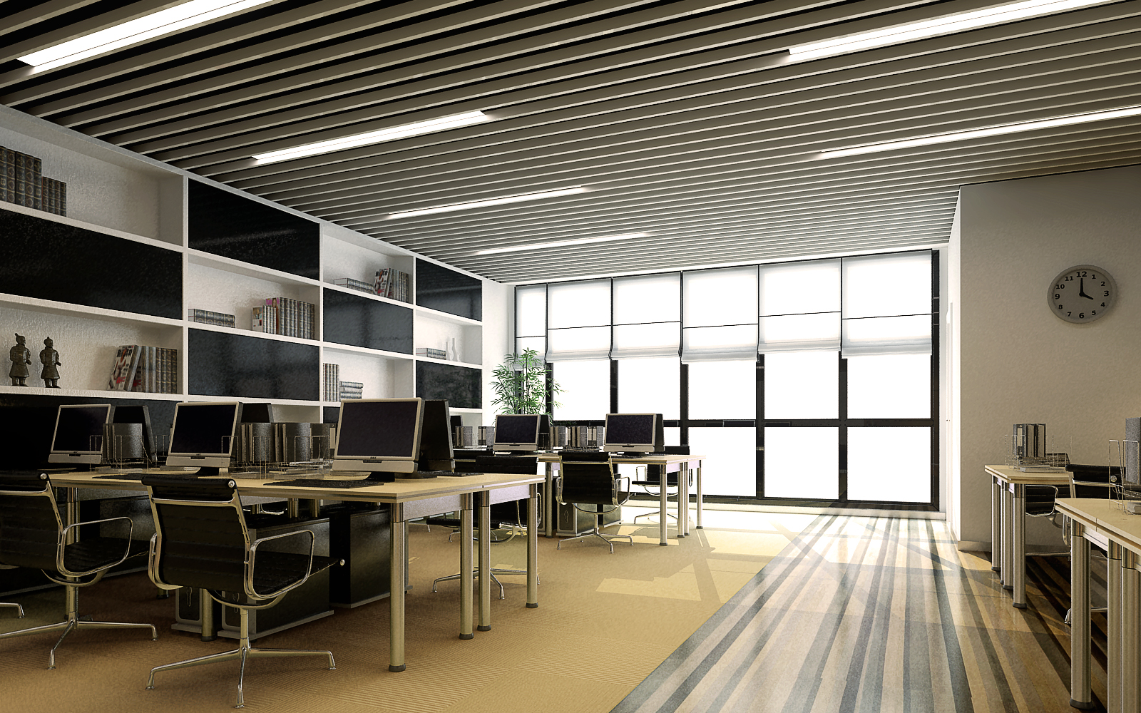 办公空装修布局、采光、色调