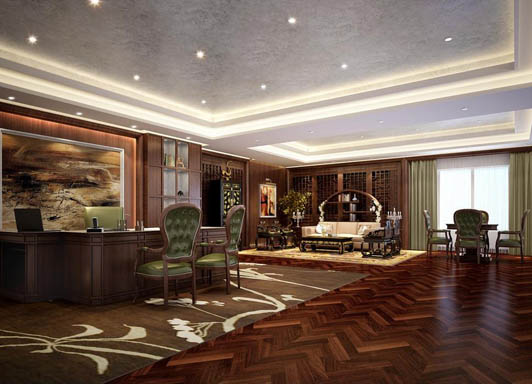 中欧风格混搭的办公室装修